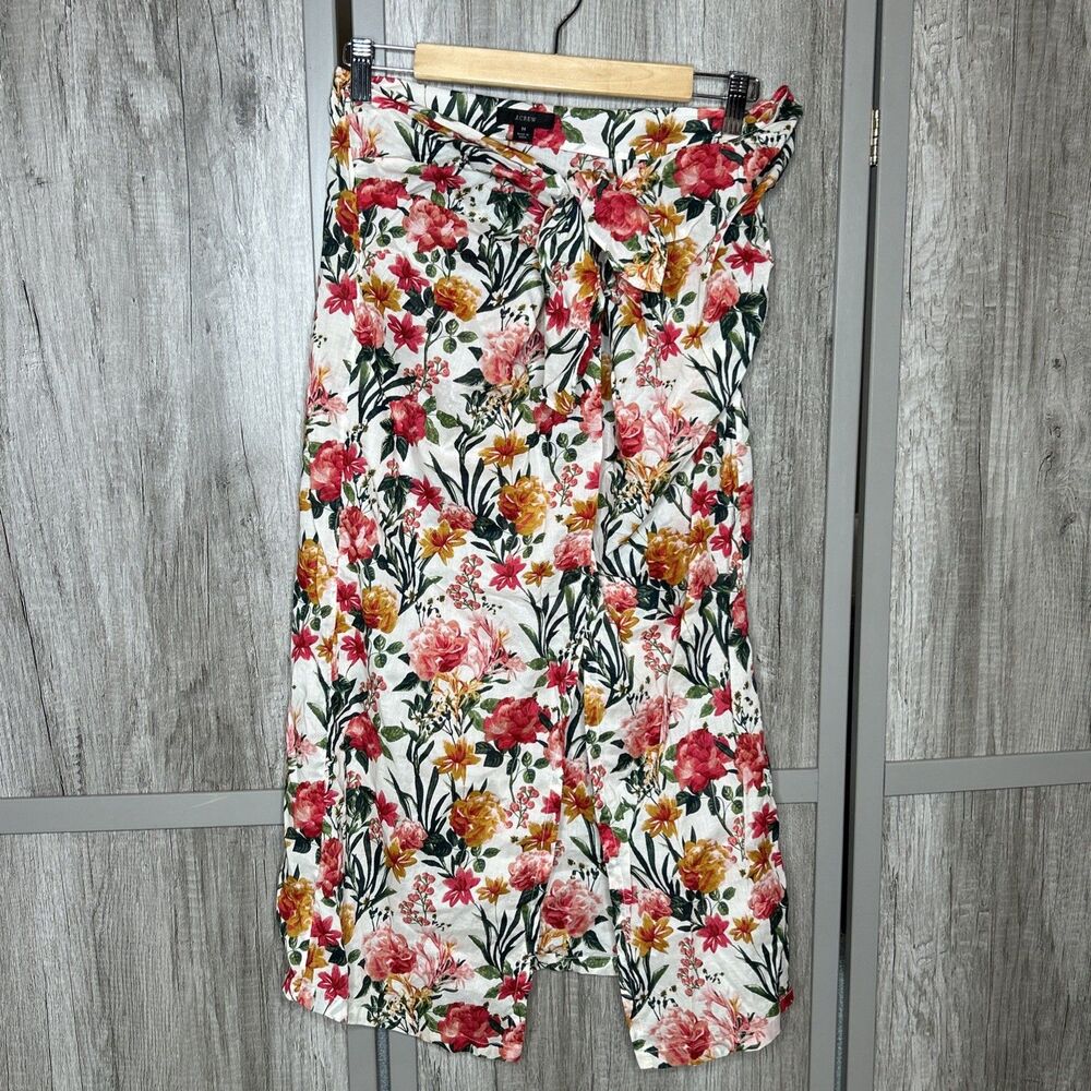J. Crew Pareo Sarong Swim Cover Up Midi Skirt Floral Size M